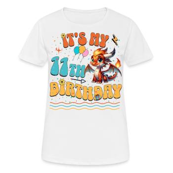 Dragon 11th Birthday Dragon - Women's Breathable T-Shirt - white - Front - AI Model Female 172 dark (172cm)