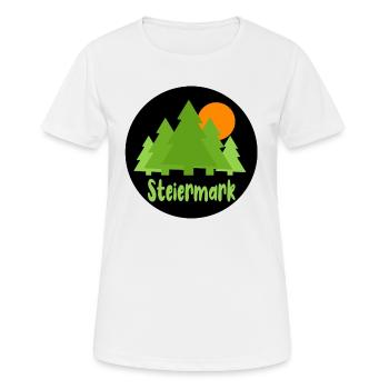 Steiermark - Frauen T-Shirt atmungsaktiv - Weiß - Vorne - AI Model Female 172 dark (172cm)
