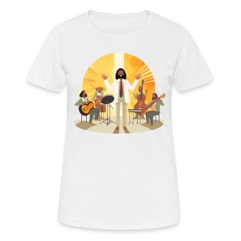 Sauveur vibraphonique - T-shirt respirant Femme - blanc - Devant - AI Model Female 172 dark (172cm)