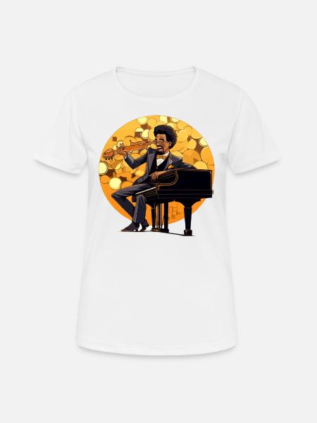 Piano-Zauberin - Frauen T-Shirt atmungsaktiv - Weiß