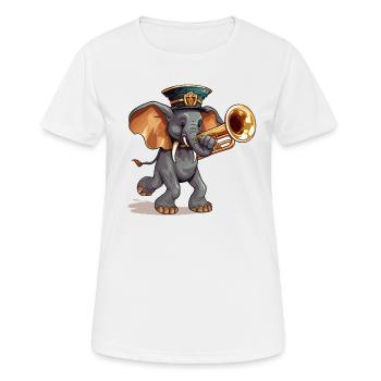 Elephant Maestro - Women's Breathable T-Shirt - white - Front - AI Model Female 172 dark (172cm)