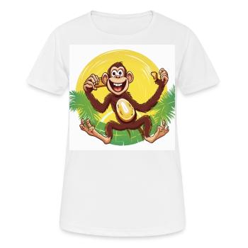 Rhythm Monkey - Women's Breathable T-Shirt - white - Front - AI Model Female 172 dark (172cm)