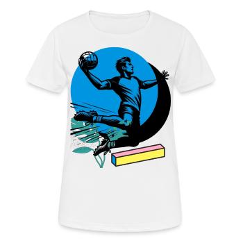 Handball Handballer - Frauen T-Shirt atmungsaktiv - Weiß - Vorne - AI Model Female 172 dark (172cm)