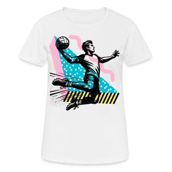Handball Handballer - Frauen T-Shirt atmungsaktiv - Weiß - Vorne - AI Model Female 172 dark (172cm)