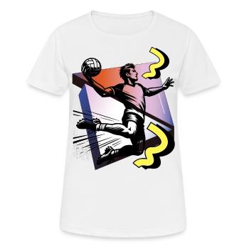 Handball Handballer - Frauen T-Shirt atmungsaktiv - Weiß - Vorne - AI Model Female 172 dark (172cm)