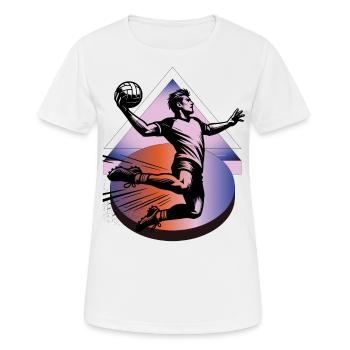 Handball Handballer - Frauen T-Shirt atmungsaktiv - Weiß - Vorne - AI Model Female 172 dark (172cm)