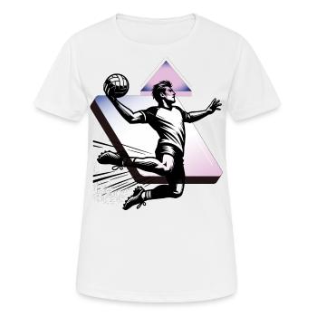 Handball Handballer - Frauen T-Shirt atmungsaktiv - Weiß - Vorne - AI Model Female 172 dark (172cm)