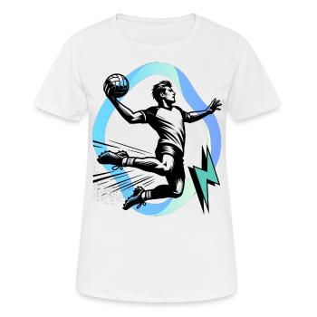 Handball Handballer - Frauen T-Shirt atmungsaktiv - Weiß - Vorne - AI Model Female 172 dark (172cm)