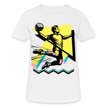 Handball Handballer - Frauen T-Shirt atmungsaktiv - Weiß - Vorne - AI Model Female 172 dark (172cm)