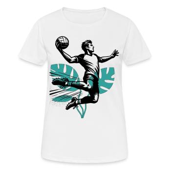 Handball Handballer - Frauen T-Shirt atmungsaktiv - Weiß - Vorne - AI Model Female 172 dark (172cm)