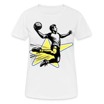 Handball Handballer - Frauen T-Shirt atmungsaktiv - Weiß - Vorne - AI Model Female 172 dark (172cm)