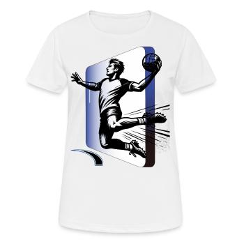 Handball Handballer - Frauen T-Shirt atmungsaktiv - Weiß - Vorne - AI Model Female 172 dark (172cm)
