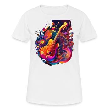 Une explosion psychédélique : explosion de couleurs et d’énergie - T-shirt respirant Femme - blanc - Devant - AI Model Female 172 dark (172cm)