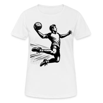 Handball Handballer - Frauen T-Shirt atmungsaktiv - Weiß - Vorne - AI Model Female 172 dark (172cm)