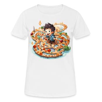 Der Labyrinth-Läufer - Frauen T-Shirt atmungsaktiv - Weiß - Vorne - AI Model Female 172 dark (172cm)