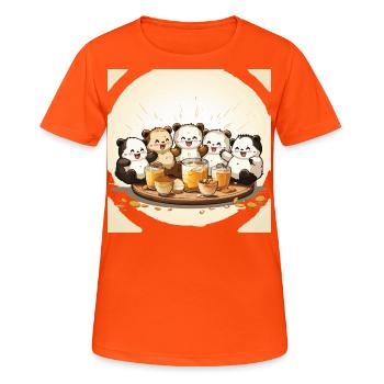 Le pandémonium de la caféine - T-shirt respirant Femme - orange néon - Devant - AI Model Female 172 dark (172cm)