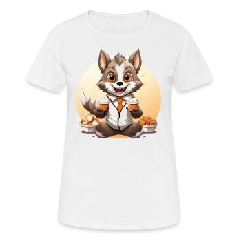 Der verrückte Jongleur - Frauen T-Shirt atmungsaktiv - Weiß - Vorne - AI Model Female 172 dark (172cm)