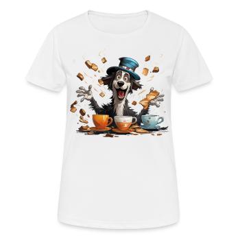 Der Koffein-Jongleur - Frauen T-Shirt atmungsaktiv - Weiß - Vorne - AI Model Female 172 dark (172cm)