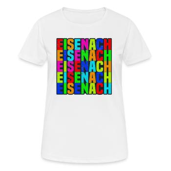 Eisenach bunt - Frauen T-Shirt atmungsaktiv - Weiß - Vorne - AI Model Female 172 dark (172cm)