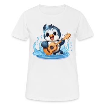 Le Pingouin Mélodique - T-shirt respirant Femme - blanc - Devant - AI Model Female 172 dark (172cm)