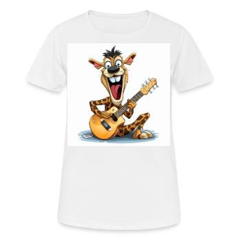 La girafe qui gratte le cou - T-shirt respirant Femme - blanc - Devant - AI Model Female 172 dark (172cm)