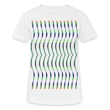 Zickzack - Frauen T-Shirt atmungsaktiv - Weiß - Vorne - AI Model Female 172 dark (172cm)