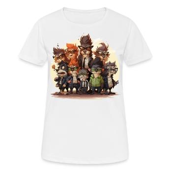 Die modisch herausgeforderten Werwölfe - Frauen T-Shirt atmungsaktiv - Weiß - Vorne - AI Model Female 172 dark (172cm)