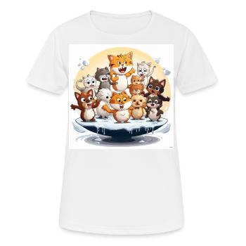 La frénésie des boules de neige - T-shirt respirant Femme - blanc - Devant - AI Model Female 172 dark (172cm)