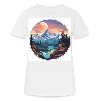 Sommet Sérénité - T-shirt respirant Femme - blanc - Devant - AI Model Female 172 dark (172cm)