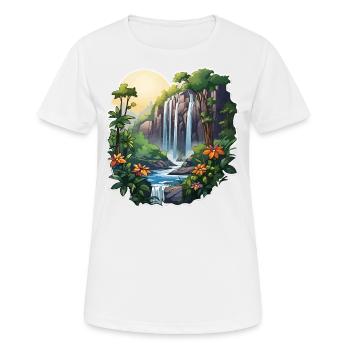 Chutes Mystiques - T-shirt respirant Femme - blanc - Devant - AI Model Female 172 dark (172cm)