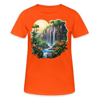 Mystic Falls - Women's Breathable T-Shirt - neon orange - Front - AI Model Female 172 dark (172cm)