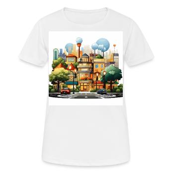 Intersection Harmony - Women's Breathable T-Shirt - white - Front - AI Model Female 172 dark (172cm)