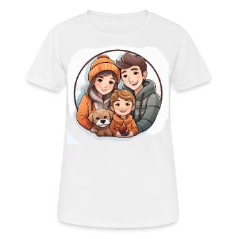Contes au coin du feu - T-shirt respirant Femme - blanc - Devant - AI Model Female 172 dark (172cm)