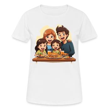 Table de l’Amour - T-shirt respirant Femme - blanc - Devant - AI Model Female 172 dark (172cm)