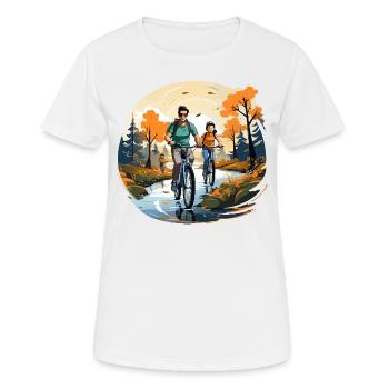 Pédales de l’unité - T-shirt respirant Femme - blanc - Devant - AI Model Female 172 dark (172cm)