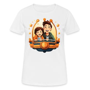 Karussell-Magie - Frauen T-Shirt atmungsaktiv - Weiß - Vorne - AI Model Female 172 dark (172cm)