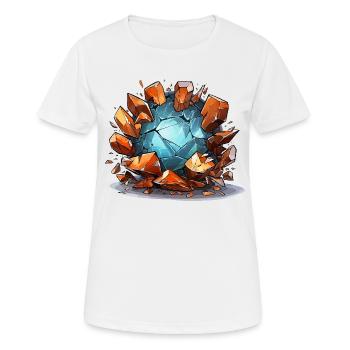 Frontières fragmentées - T-shirt respirant Femme - blanc - Devant - AI Model Female 172 dark (172cm)