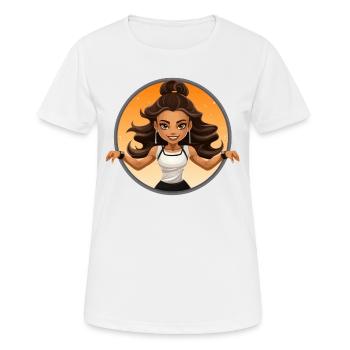Anmut in der Luft - Frauen T-Shirt atmungsaktiv - Weiß - Vorne - AI Model Female 172 dark (172cm)
