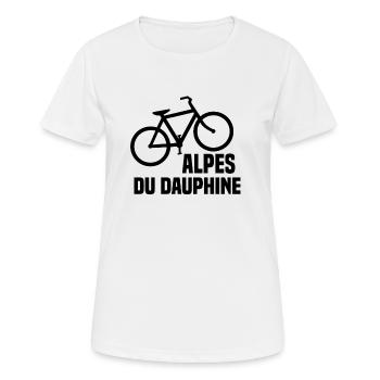 Alpen Fahrrad - Frauen T-Shirt atmungsaktiv - Weiß - Vorne - AI Model Female 172 dark (172cm)
