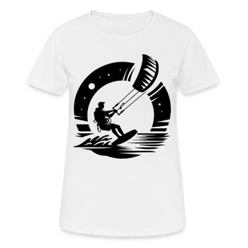 Kitesurf Kitesurfer Kiteboard - T-shirt respirant Femme - blanc - Devant - AI Model Female 172 dark (172cm)