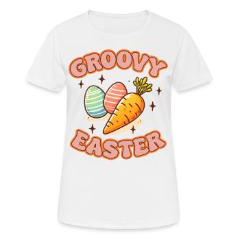 Groovy Easter - Women's Breathable T-Shirt - white - Front - AI Model Female 172 dark (172cm)