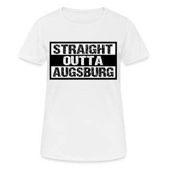 Augsburg - Frauen T-Shirt atmungsaktiv - Weiß - Vorne - AI Model Female 172 dark (172cm)