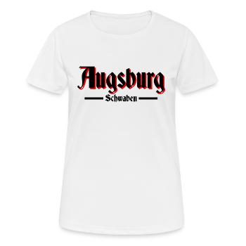 Augsburg - Frauen T-Shirt atmungsaktiv - Weiß - Vorne - AI Model Female 172 dark (172cm)