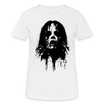 Tête de femme démoniaque aux yeux vides - T-shirt respirant Femme - blanc - Devant - AI Model Female 172 dark (172cm)