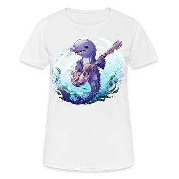 Mélodies de l’océan - T-shirt respirant Femme - blanc - Devant - AI Model Female 172 dark (172cm)