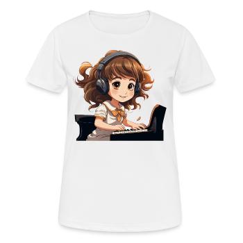 Le Petit Pianiste - T-shirt respirant Femme - blanc - Devant - AI Model Female 172 dark (172cm)