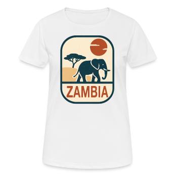 Sambia Elefant Afrika - Frauen T-Shirt atmungsaktiv - Weiß - Vorne - AI Model Female 172 dark (172cm)