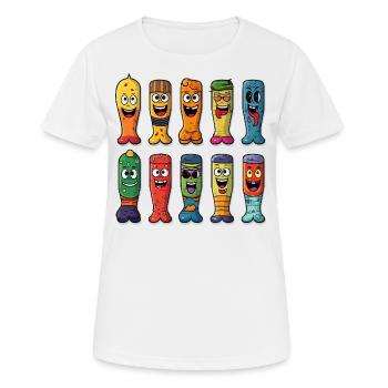 Die dummen Läufer - Frauen T-Shirt atmungsaktiv - Weiß - Vorne - AI Model Female 172 dark (172cm)