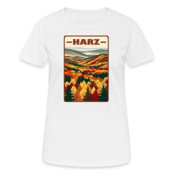 Harz - Frauen T-Shirt atmungsaktiv - Weiß - Vorne - AI Model Female 172 dark (172cm)