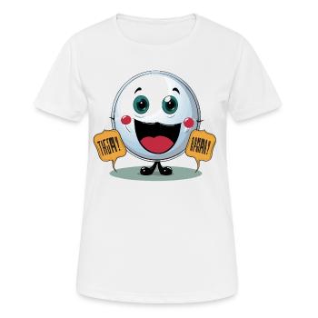 L’affrontement des Jokesters - T-shirt respirant Femme - blanc - Devant - AI Model Female 172 dark (172cm)